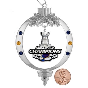 ST LOUIS BLUES Stanley Cup Winners Christmas Ornament