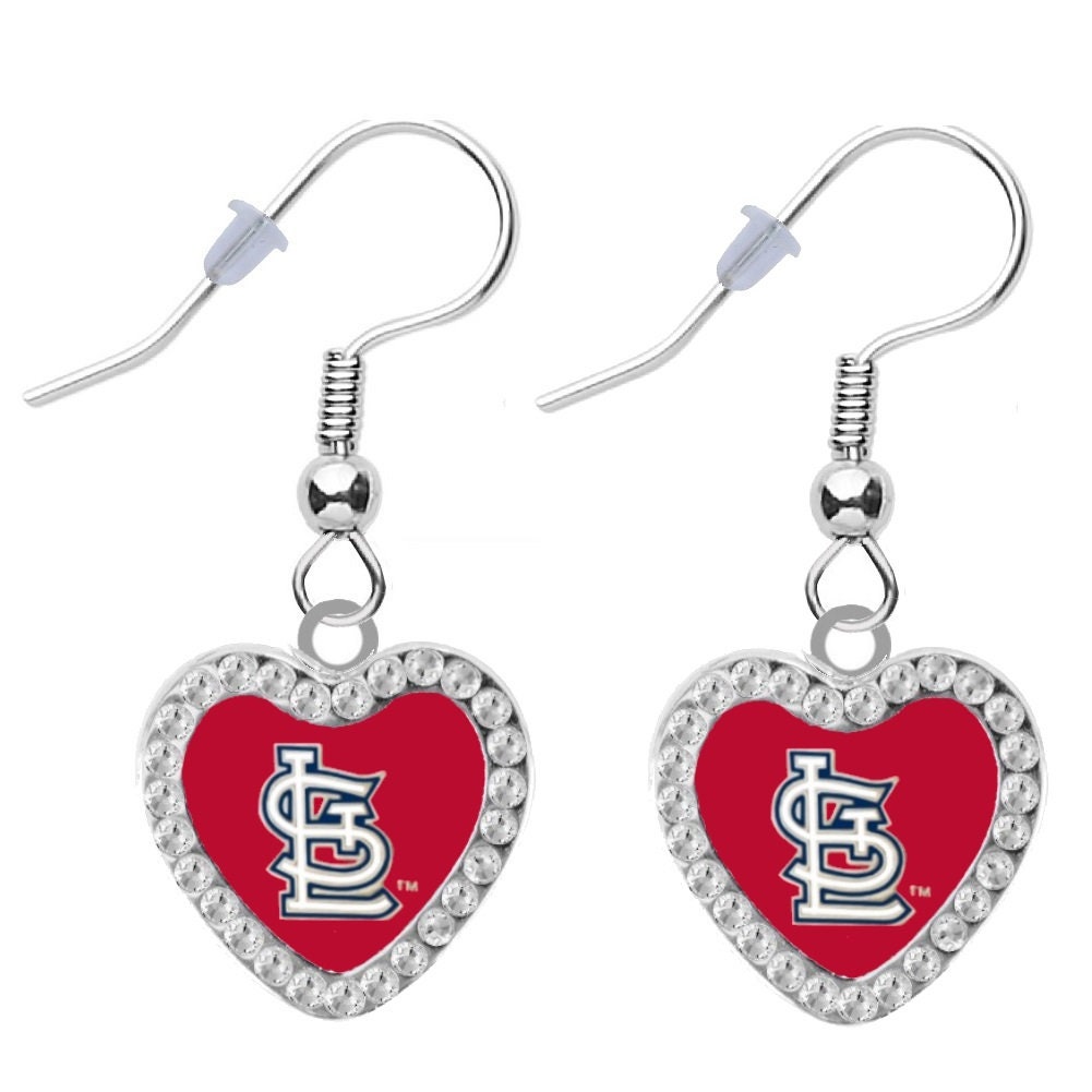 St. Louis Cardinals Beloved Heart Earrings CRD005BLERD-SS