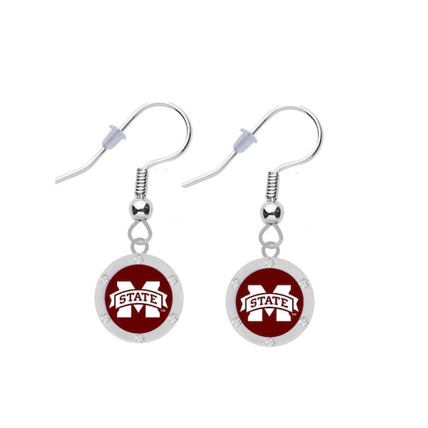 MISSISSIPPI STATE Crystal Earrings