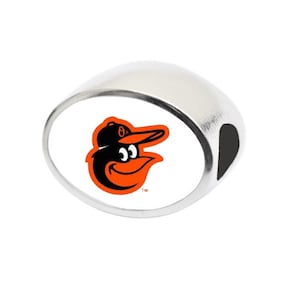 BALTIMORE ORIOLES Bead Compatible with Pandora Style Bracelets