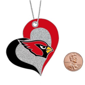 ARIZONA CARDINALS Swirl Heart String Ornament