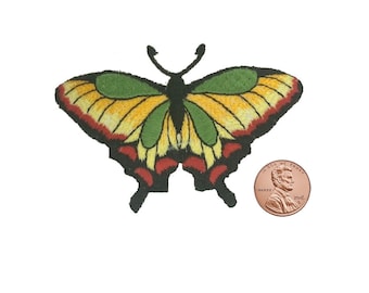 MULI-COLORED BUTTERFLY Applique Iron-on Patch