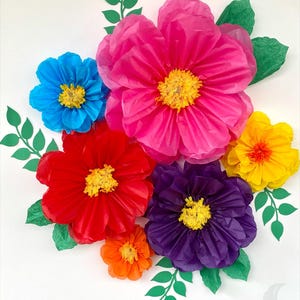 FIESTA 6 XL, Large,  tissue paper flowers, wedding backdrop, wall decorations , tissue paper poms, birthday decor