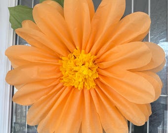 19 Inch Tissue Paper Daisy Flower: Biodegradable, USA Made, Custom Color