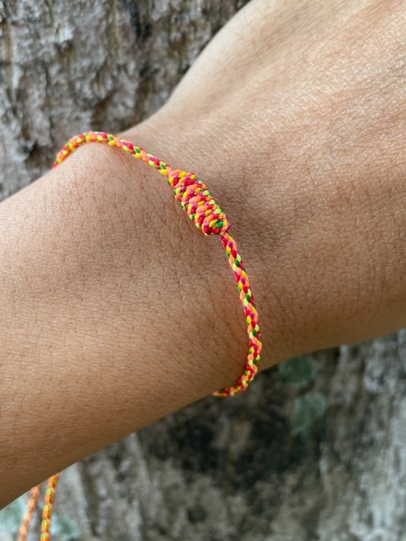 BANGKOK Thai Buddhist Braided Fibre Wristband Bracelet Monk
