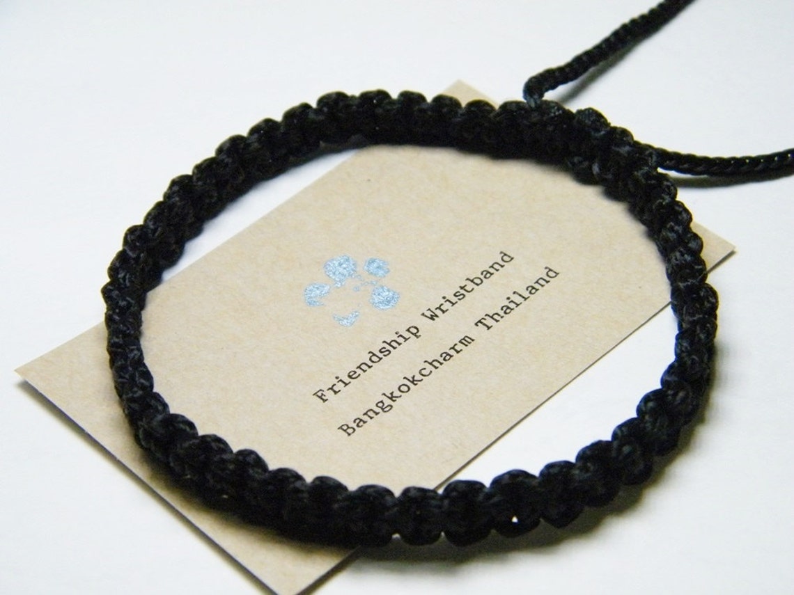 Thai Buddhist Braided Cotton Wristband Bracelet Monk Blessed Etsy