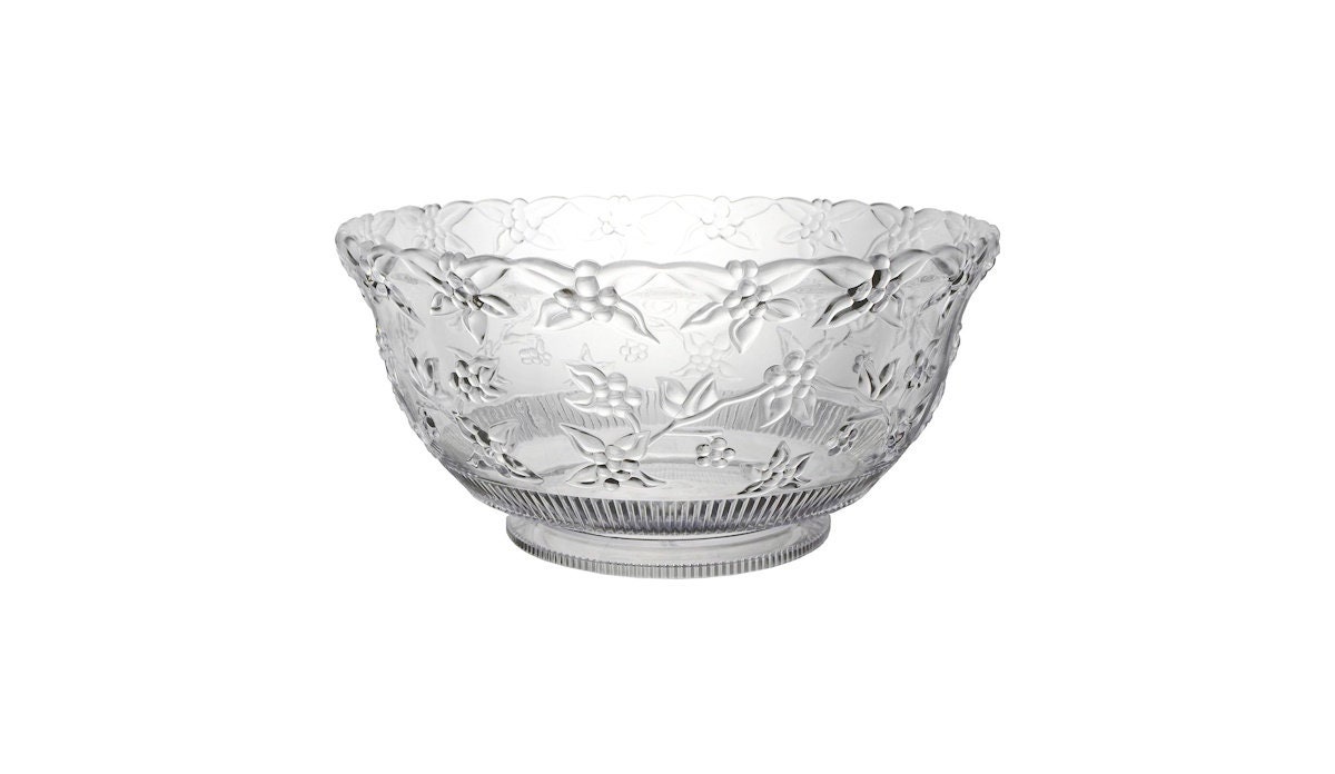 12 Quart Embossed Clear Punch Bowl