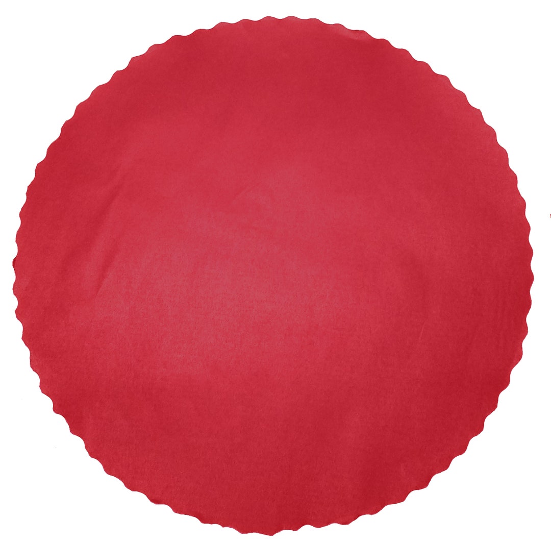 Scarlet Red Paper Placemats 14 Inch Diameter Scalloped 12 Etsy
