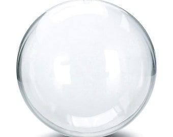 2 Clear Plastic Ball fillable Ornament favor 6.0" 156mm