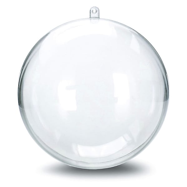 3 Clear Plastic Ball fillable Ornament favor 6.0" 156mm