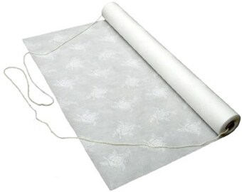 Fabric Wedding Aisle Runner White Rose Rose Print 36"x 125ft.