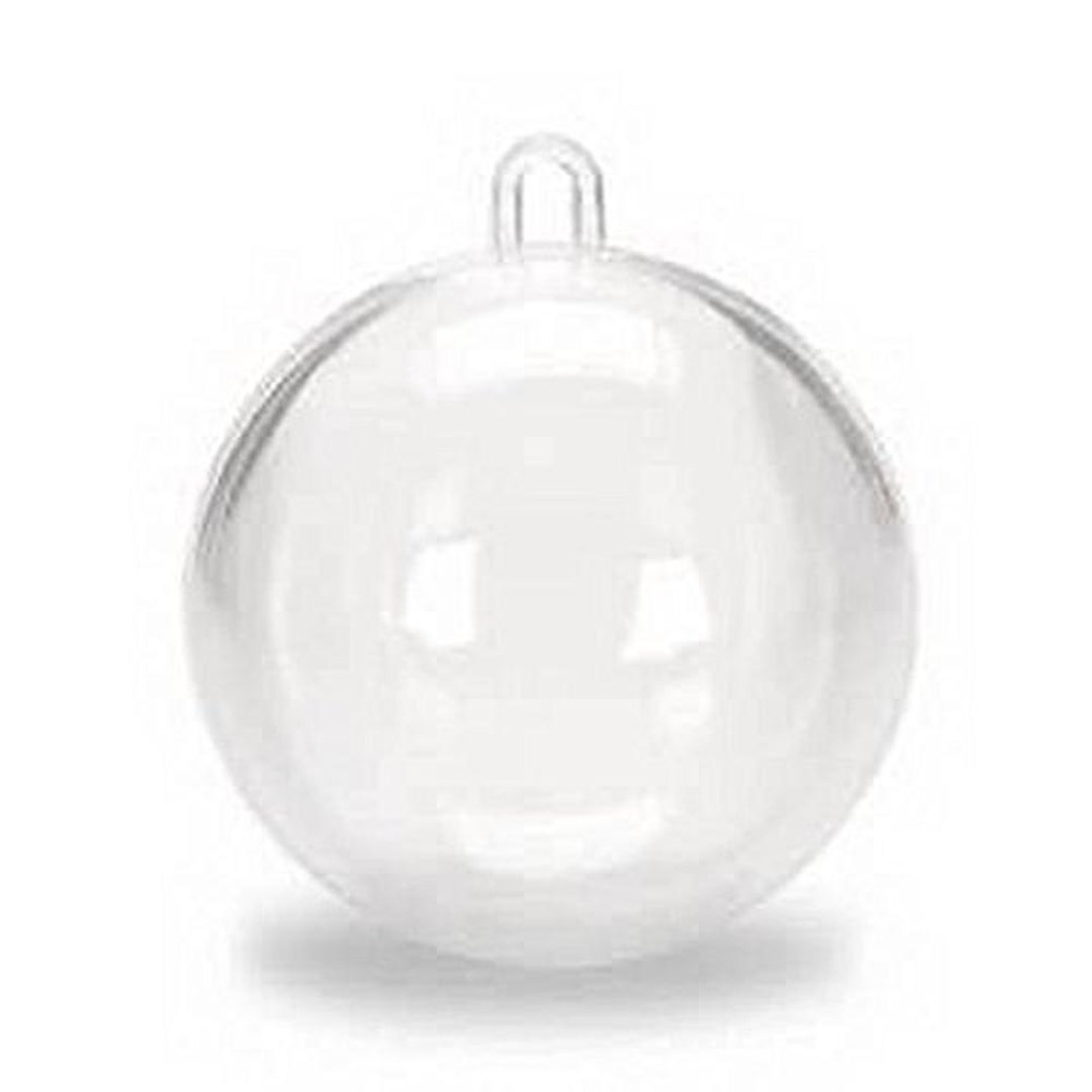 24 Clear Plastic Ball Fillable Ornament Favor 1.25 30mm 