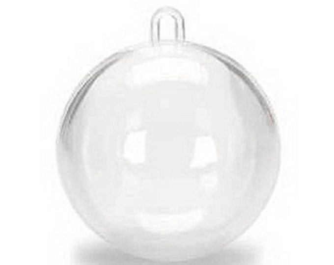 12 Clear Plastic Ball Fillable Ornament Favor 1.25 Etsy