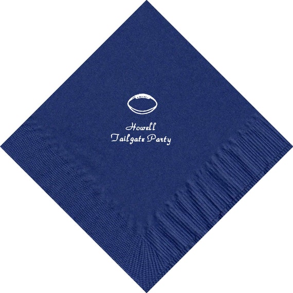 50 Football Logo Luncheon Dinner Personalized Napkins Wedding Etsy