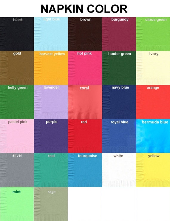 Red 50 Plain Solid Colors Dinner Hand Towel Napkins Paper