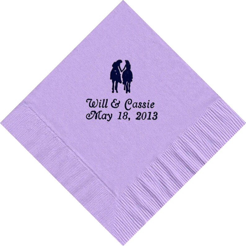50 Western Romance logo Luncheon Dinner personalized napkins wedding engagement anniversary birthday holiday special event