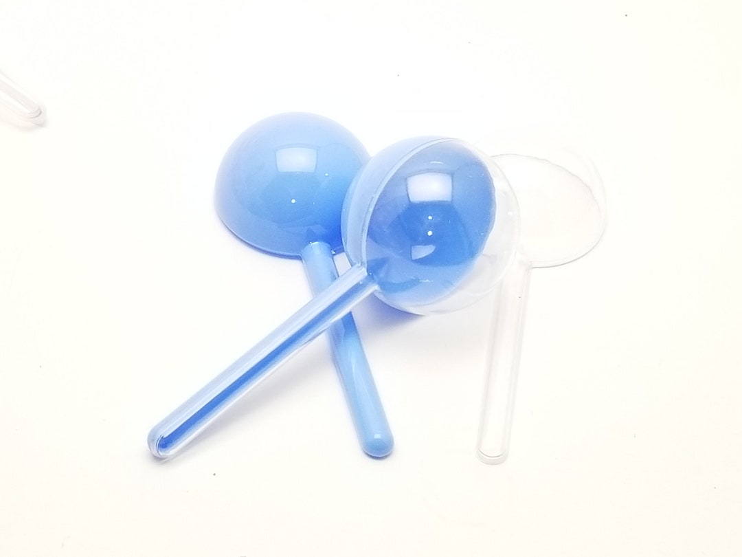 12 Blue Fillable Baby Rattles Shower Favors Candy Bath Bombs Holders 2.