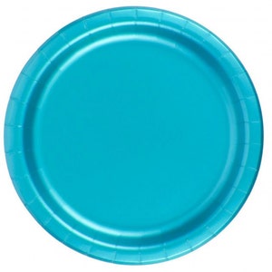 24 Count 7-Inch Wax Coated Paper Dessert Plates - Orange Disposable Party Plates For Snacks & Treats