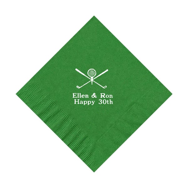 50 Golf Clubs logo beverage cocktail personalized napkins wedding engagement anniversary birthday holiday special event