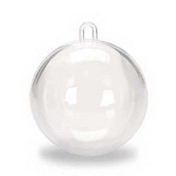12 Clear Plastic Ball fillable Ornament favor 2.3" 60mm