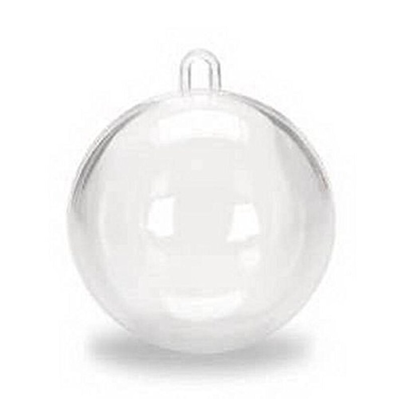 12 Clear Plastic Ball Fillable Ornament Favor 2.3 60mm Etsy