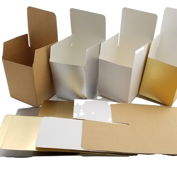 24 cardboard paper gift favor boxes 2.5" cubes