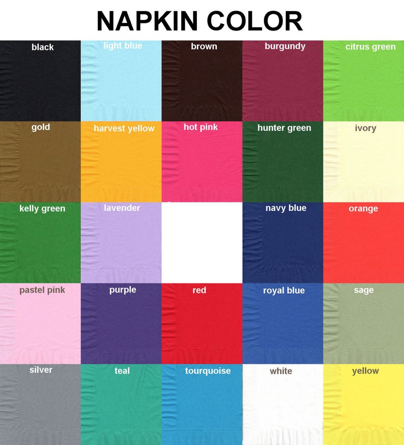 50 Cross logo Luncheon Dinner personalized napkins cristening baptism communion special event