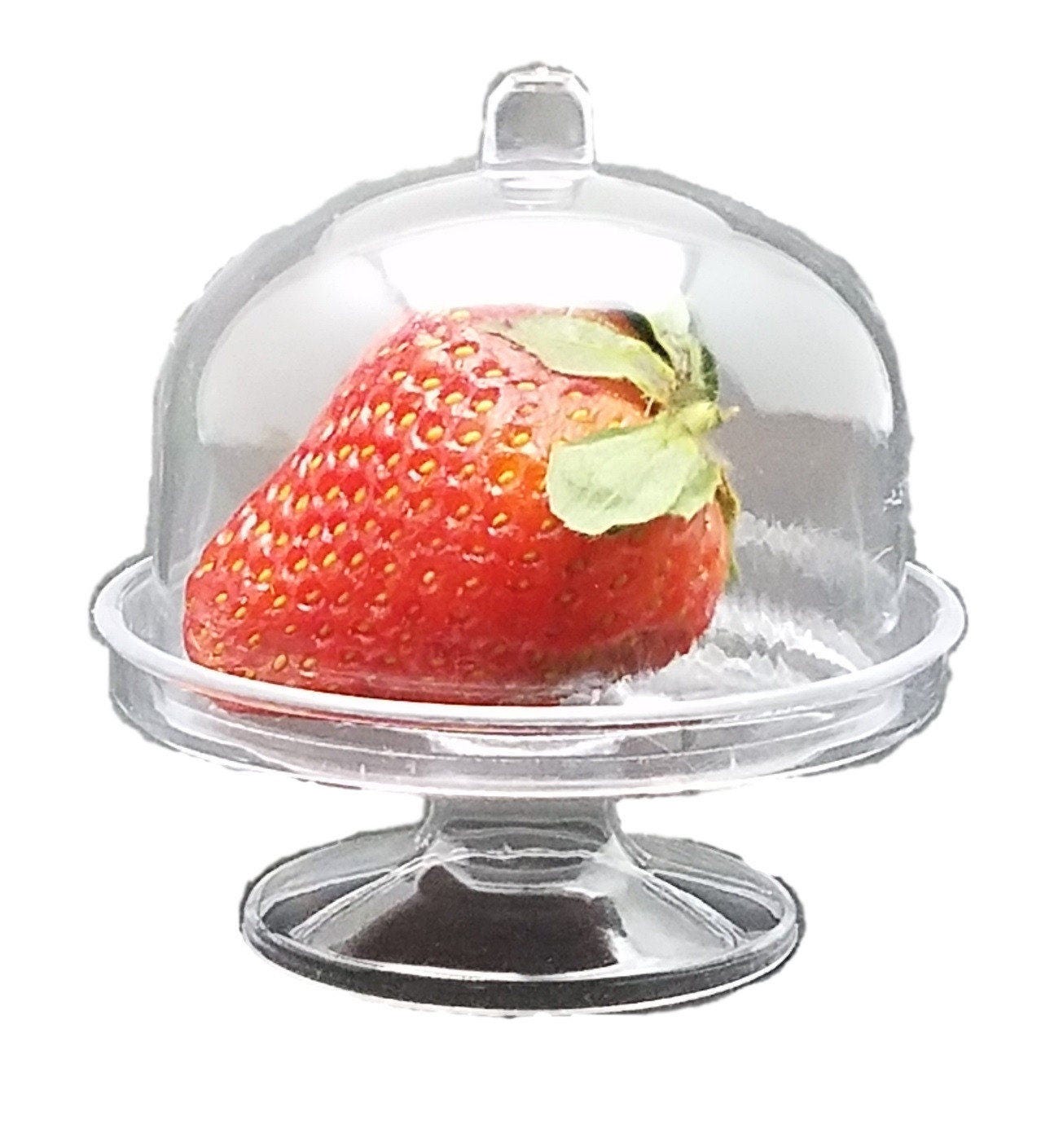 Transparent Glass Cake Pan Tall Feet Cake Stand Glass Cover Bread