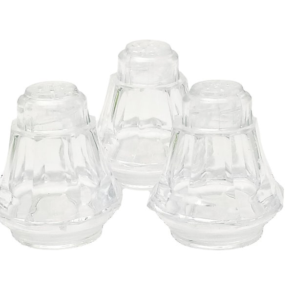 Salt and Pepper Mini Shakers Plastic Crystal Like Look 2- 6 packs (12 pcs)