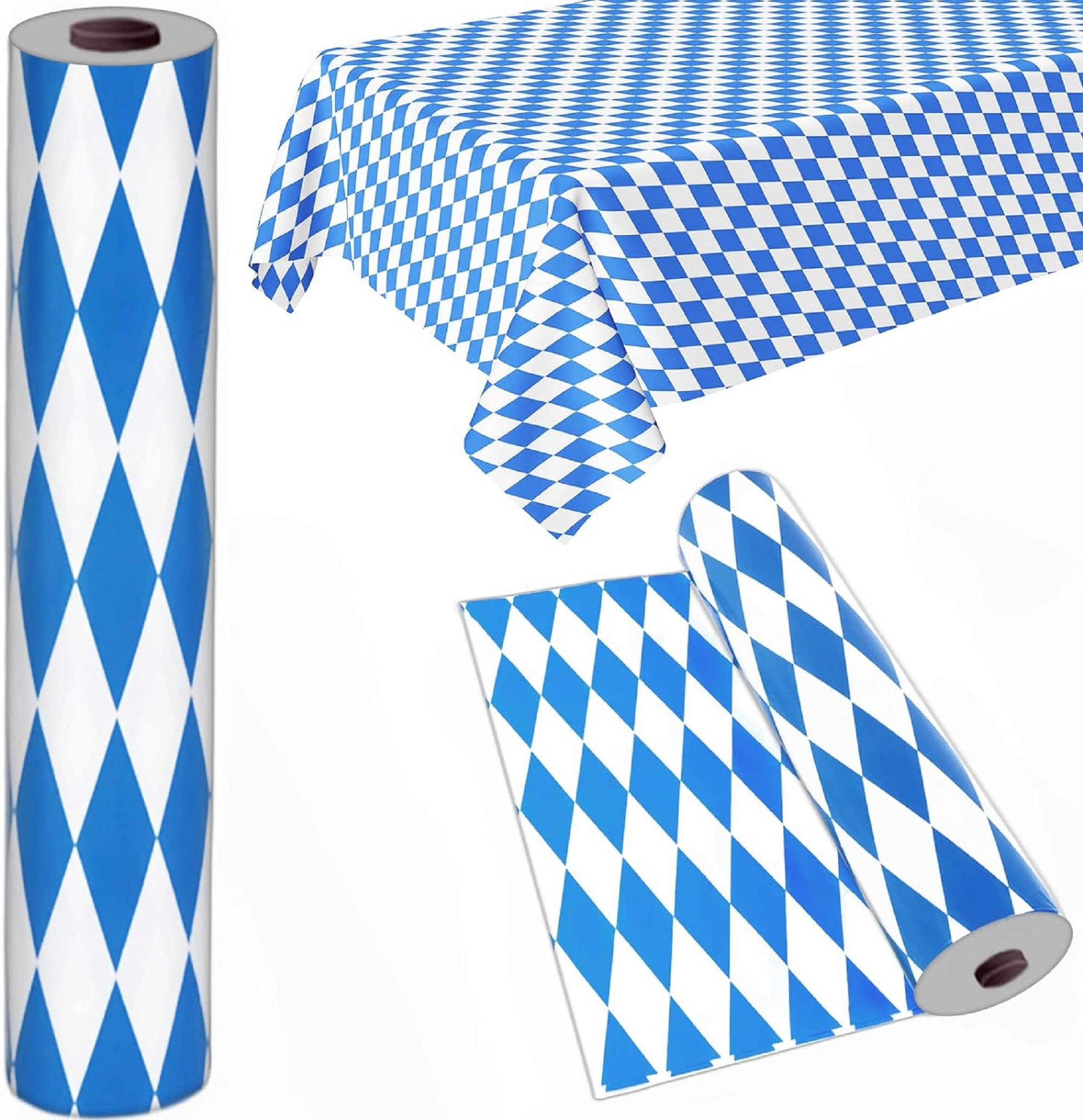 100 Feet of Awesome - Our Plastic Bavarian Check Banquet Roll Table Co