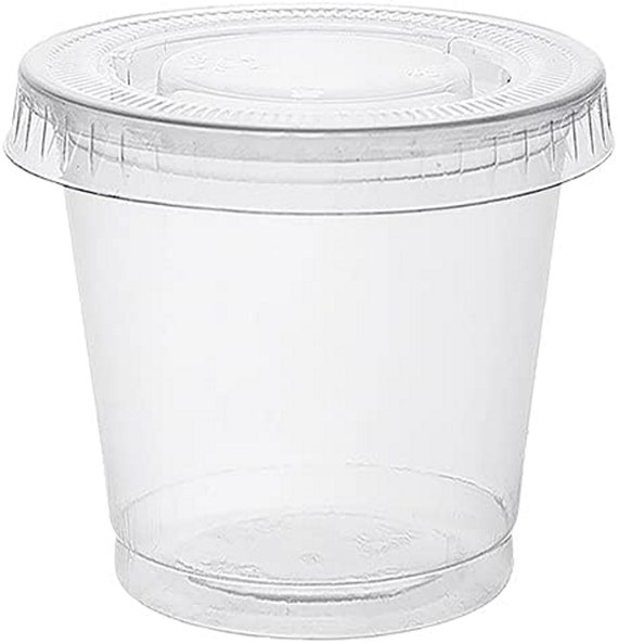 4 OZ Plastic Portion Cup with Clear Lids Disposable Jello Shots