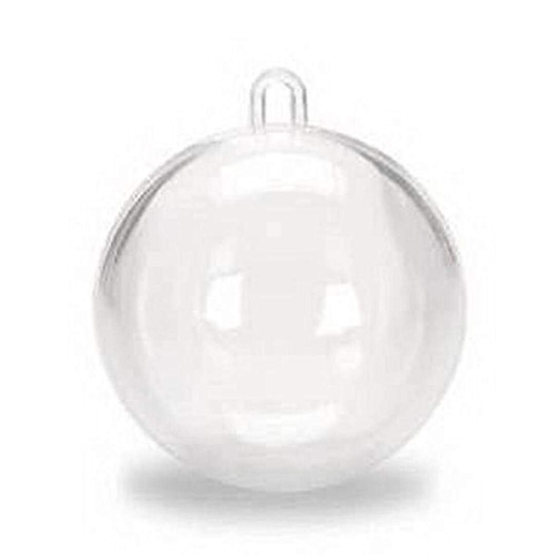 24 Pcs Clear Plastic Fillable Ornament Balls,70mm DIY Fillable Christmas  Ornaments Balls for Christmas,Holiday, Wedding,Party,Home Decor