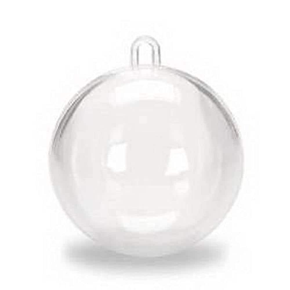 48 4 Dozen Complete Ornaments Clear Plastic Ball Fillable Ornament Favor  1.5 40mm 