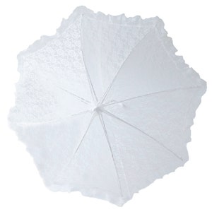 32" Lace baby or bridal shower umbrella white parasol