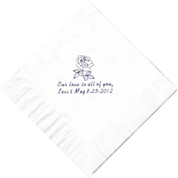 50 Western Romance logo Luncheon Dinner personalized napkins wedding engagement anniversary birthday holiday special event