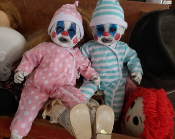 scary clown baby costume