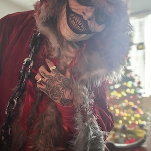 Velvet Krampus/Santa Cloak with Fur Trim