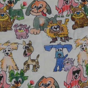 Wacky Puppy Dogs scrub caps for men or women