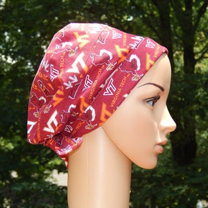Surgical scrub cap Virginia Tech print