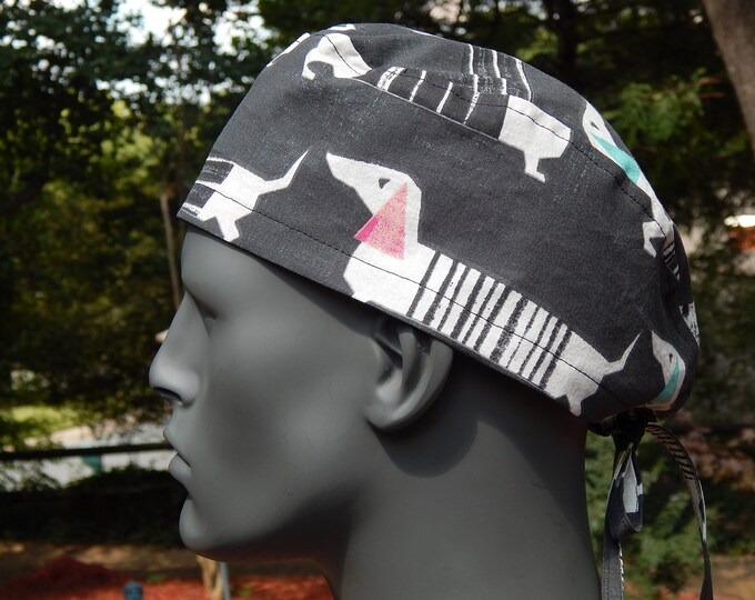 Scrub Caps in Dachshund Print teckel Etsy