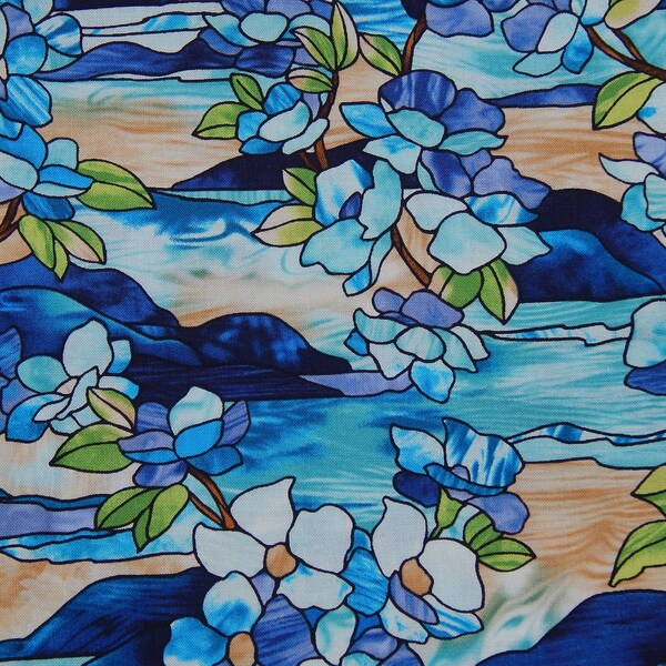 Stained Glass Fabric Etsy