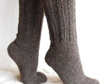 Hand Knitted Wool Socks. Wool Socks For Men. Wool Socks For Women. Pure Sheep Wool Yarn. Soft and Comfy.