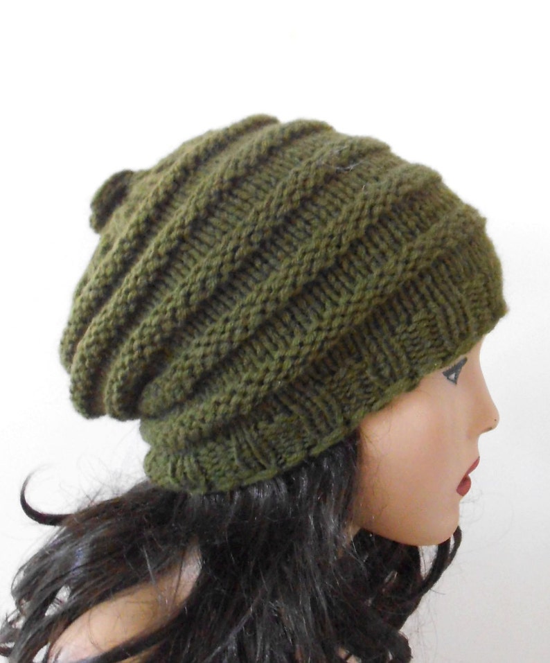 olive wool hat