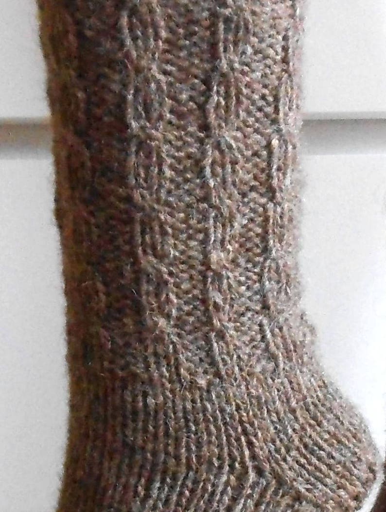 Men/'s Wool Socks In Color Coffee with Milk Pure Sheep Wool Yarn Hand Knitted Wool Socks. Soft and Comfy