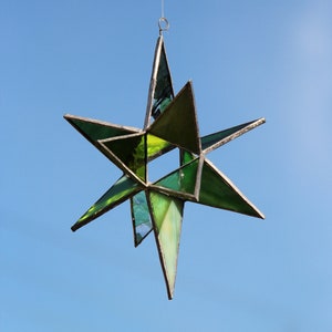 Handmade Stained Glass Moravian Star Sun-catcher - Gift Present