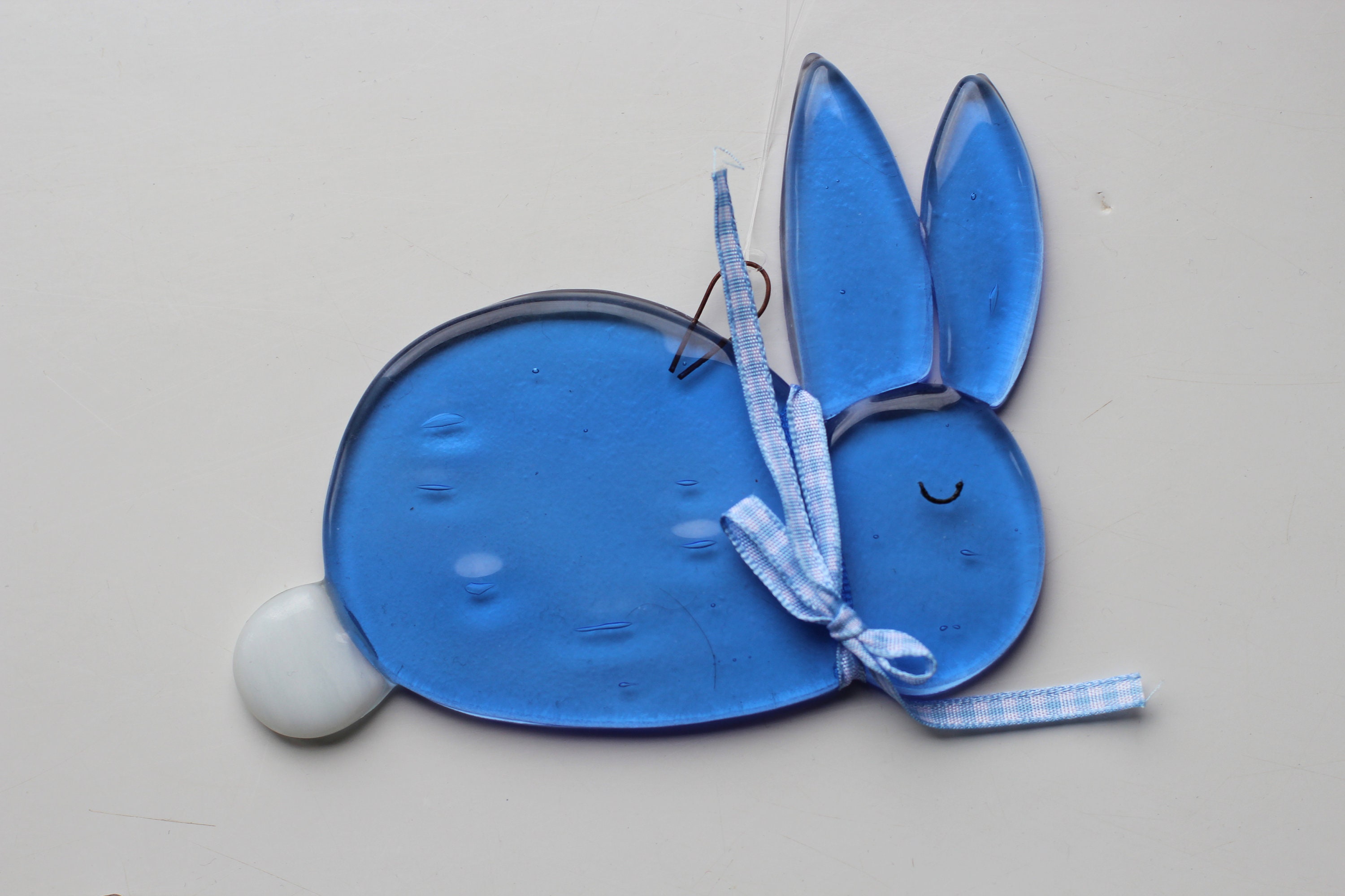 Fused Glass Rabit Fused Glass Rabbit / Bunny Sun Catcher Gift / Present / | Etsy