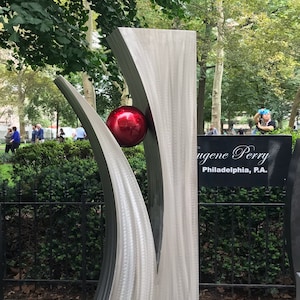 Large Garden Sculpture, Abstract Outdoor Sculpture, Powder Coated Sculpture (Split Ends Design B)