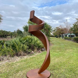 Twister (Large Abstract Sculpture, Garden Statue, Corten Steel Artwork, Metal art)