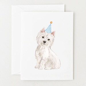 Westie Birthday Card, Dog Greeting Card Set, Blank Card for Birthday, Westie Gift