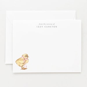 Baby Chick Stationery, Baby Shower Thank You Cards, Baby Shower Gift, Baby Stationery, From the Nursery of Baby Duckling